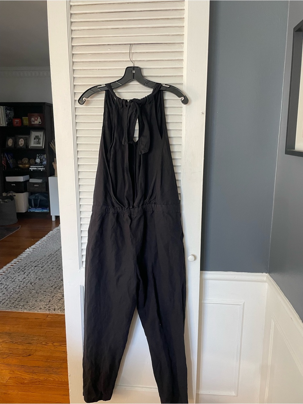 Zara Black Sleeveless Tie-Back Jumpsuit